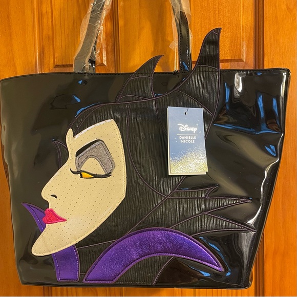 NWT DISNEY x DANIELLE NICOLE MALEFICENT TOTE BAG Purse Carryall Sleeping Beauty - Picture 3 of 16